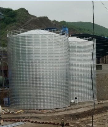 元宝粮食钢板仓的安装全过程不用热焊接